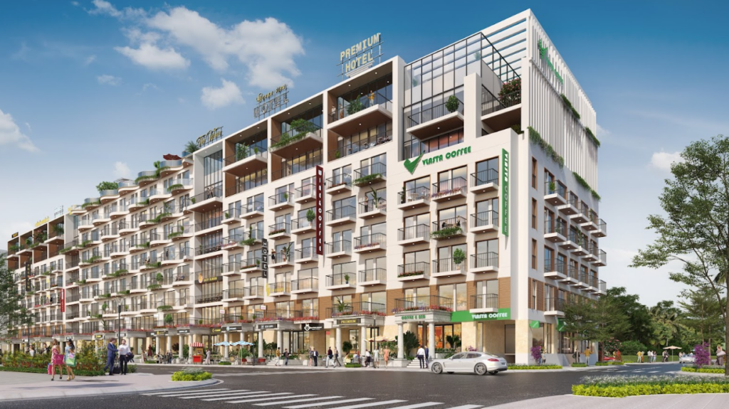 Shoptel Vlasta Sầm Sơn thiết kế mặt ngoài đẳng cấp