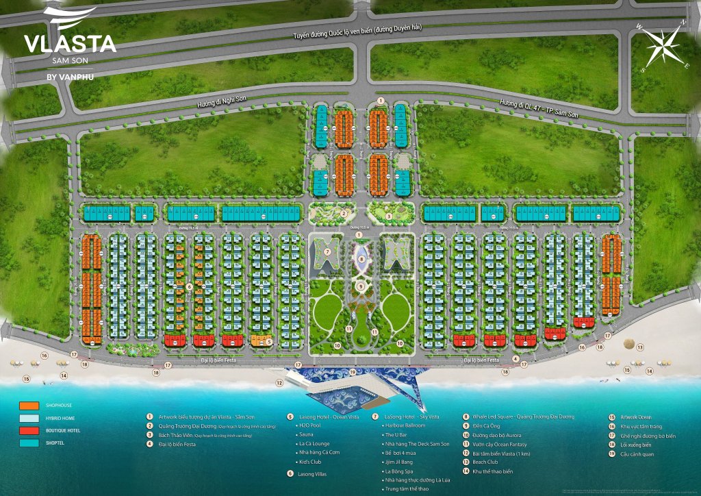 Tổng Mặt Bằng Vlasta Sầm Sơn